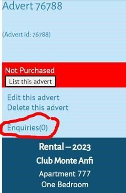 advert enquiries