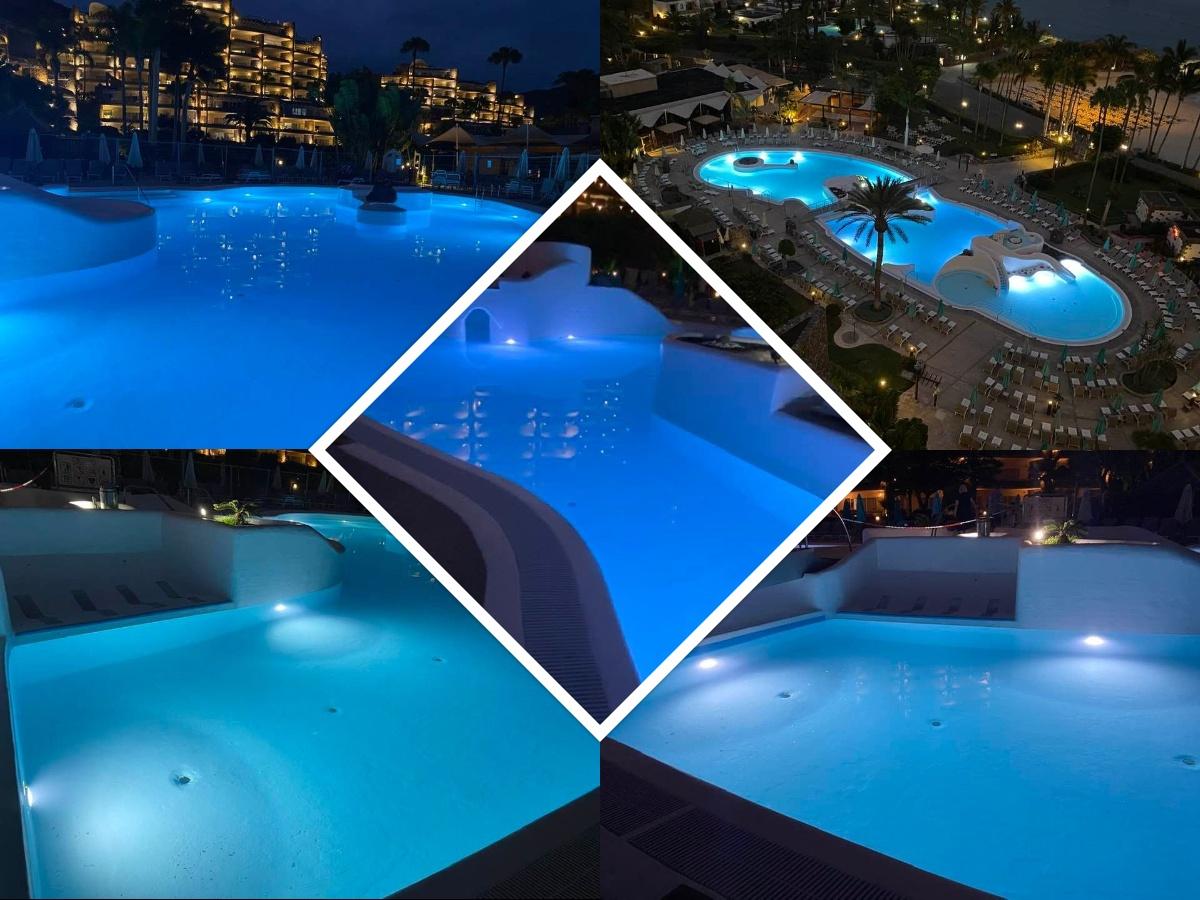 Anfi Beach pool being filled